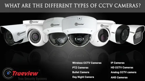 Types of CCTV cameras: wireless, PTZ, bullet, day/night, IP, HD, analog and AHD
