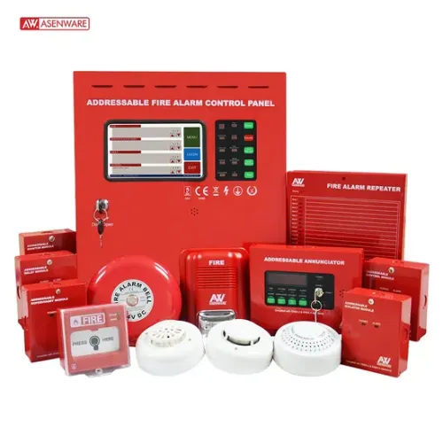 Addressable fire alarm control panel and devices
