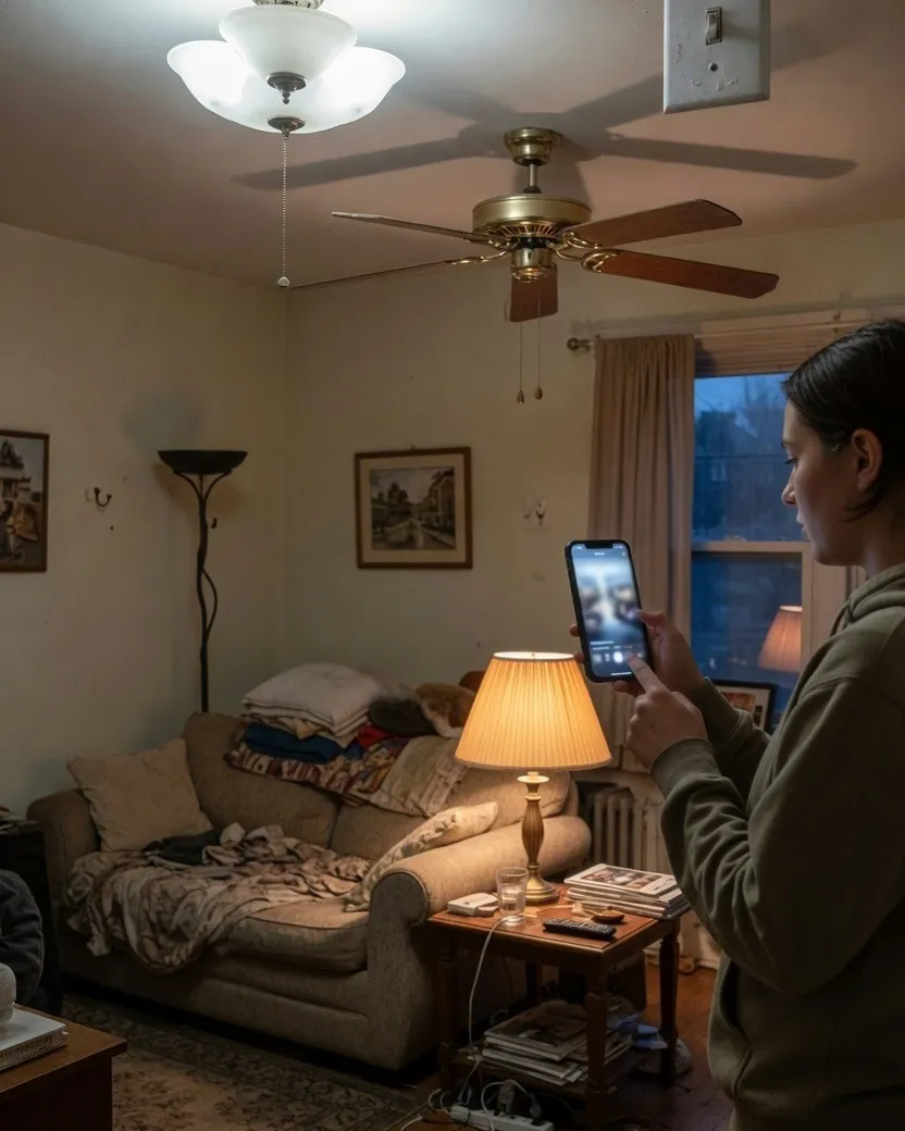 Home automation controlled from a phone app